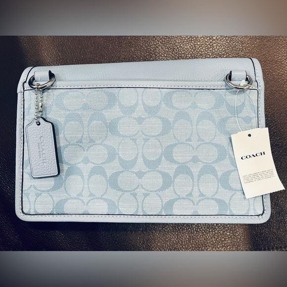 BIN046.11 NWT Turner Flap Crossbody In Signature Chambray ⢠Coach - Picture 6 of 7
